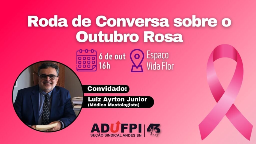 Roda de Conversa #OutubroRosa com o Dr. Luiz Ayrton, Presidente da Fundação Maria Carvalho Santos.