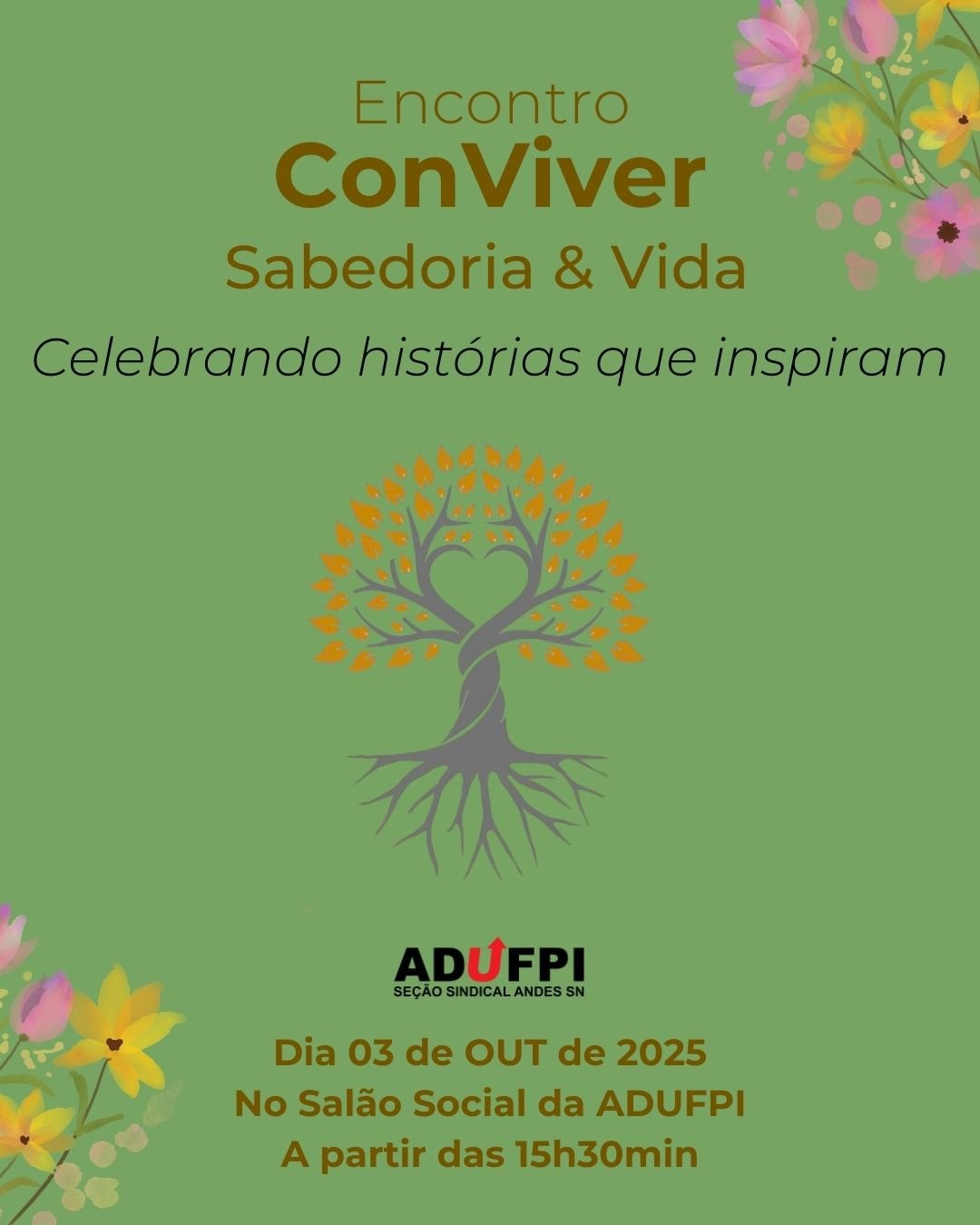 Convite Especial: Encontro ConViver Sabedoria & Vida Celebrando Histórias que Inspiram.