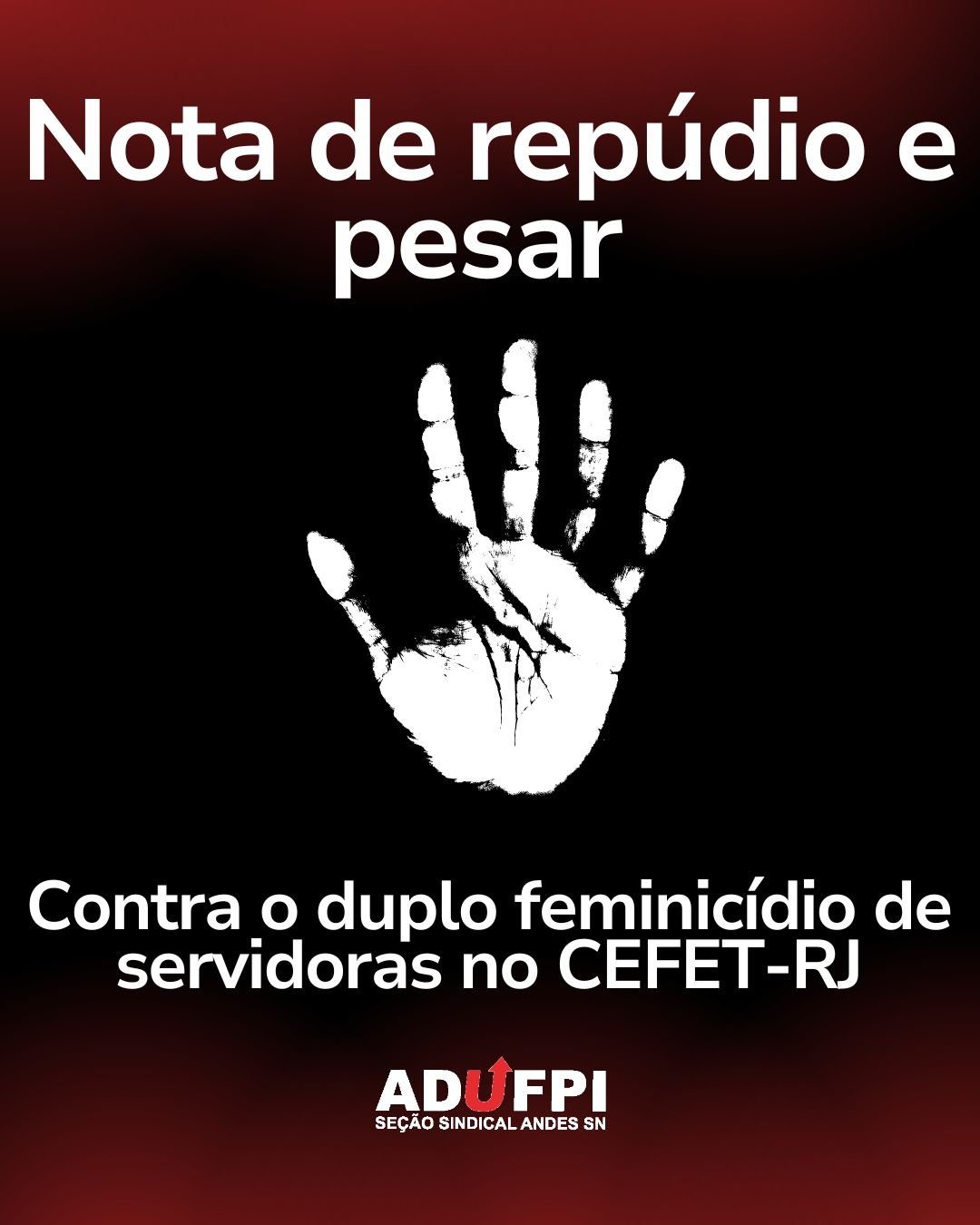 Nota de repúdio e pesar contra o duplo feminicídio de servidoras no CEFET-RJ