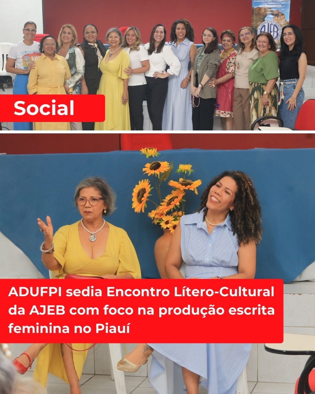 ADUFPI sedia Encontro Lítero-Cultural da AJEB com foco na produção da escrita feminina no Piauí