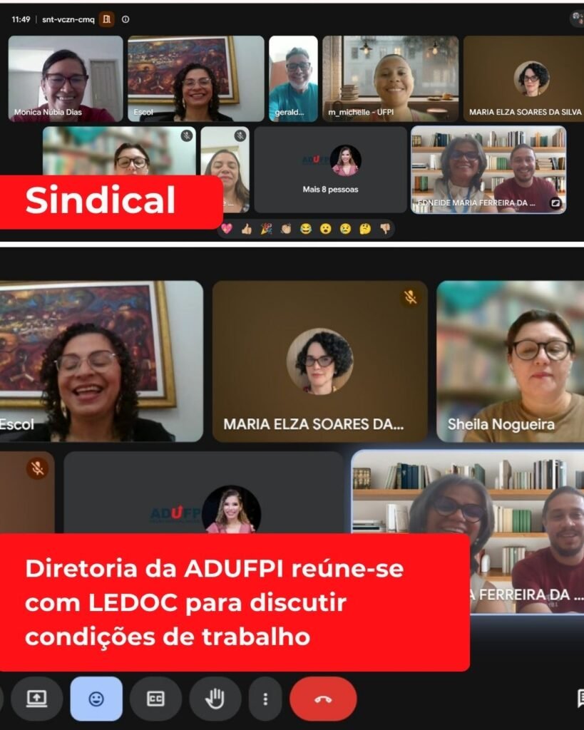 Diretoria da ADUFPI reúne-se com LEDOC para discutir condições de trabalho