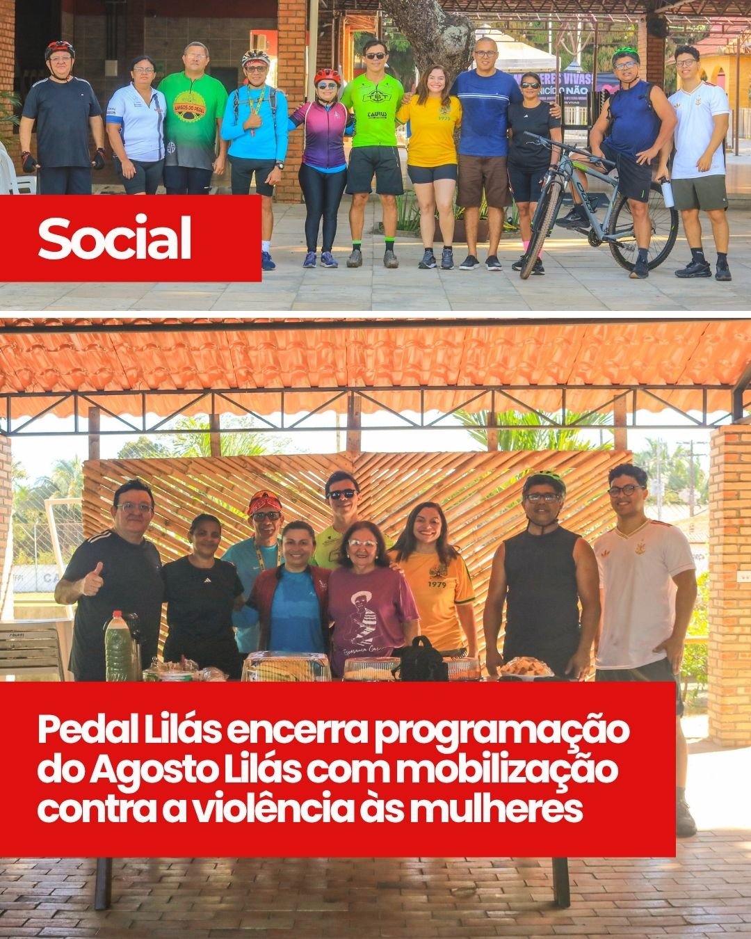 Pedal Lilás encerra programação do Agosto Lilás com mobilização contra a violência às mulheres