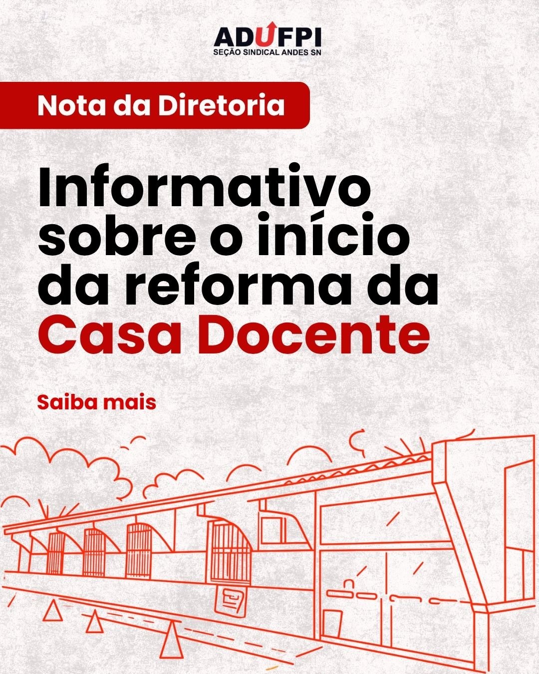 COMUNICADO AOS HÓSPEDES E A TODA CATEGORIA SOBRE A REFORMA E FUNCIONAMENTO DA CASA DOCENTE